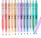 Four Candies 12Pack 0.5mm Quick Dry Retractable Gel Pen Set, Cute Transparent by FourCandies