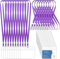 100 Pcs Lanyards for ID Badges and 100 Pcs Clear Name Tag Holders Reusable by Lecpeting