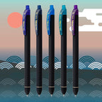 Pentel EnerGel Kuro Shades of the Ocean, Retractable Liquid Gel Pen - Image 2
