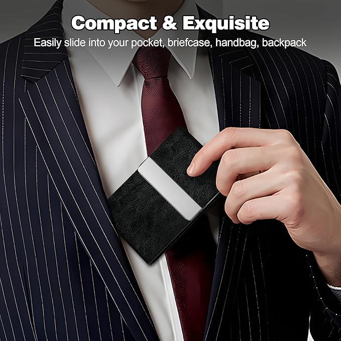 DMFLY Business Card Holder for Women or Men, Business Card Case - Image 5