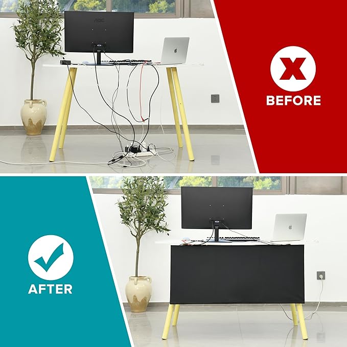 Modern Household Innovations Under Desk Privacy Panel 59 in. Wide Modesty Panel - Image 5