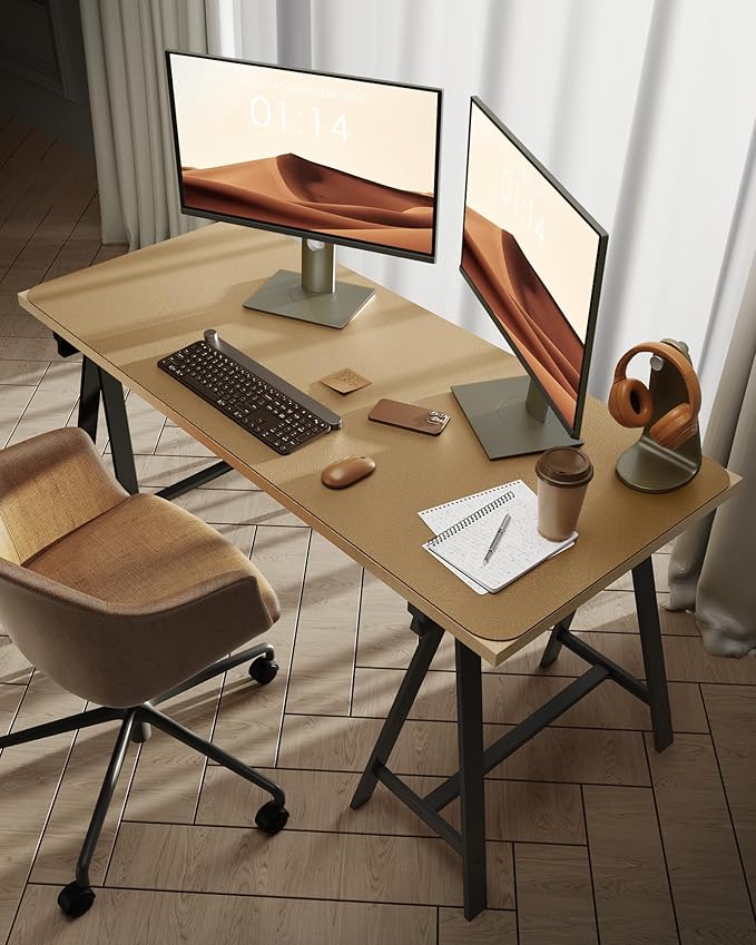 YSAGi Leather Desk Protector, Office Mat, Large Mouse Mat, Non-Slip PU Leather - Image 2