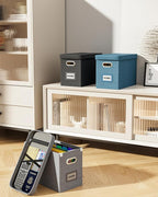 Oterri File Organizer with Lid, Hanging Filing Box with Mesh Pocket, Document - Image 7