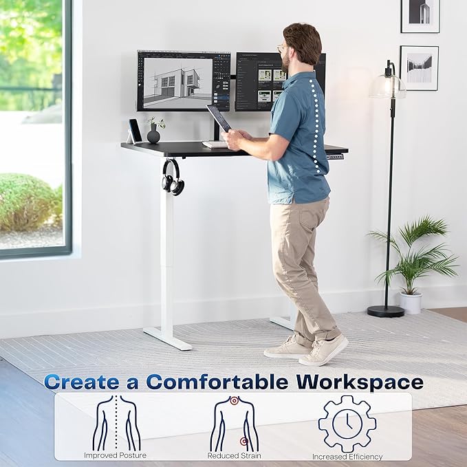 VIVO Electric 48 x 30 in Standing Desk, Memory Height Adjustment, 1B Series - Image 4