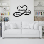Personalized Valentines Metal Wall Sign, Custom Infinity Heart Love Couple Name - Image 8