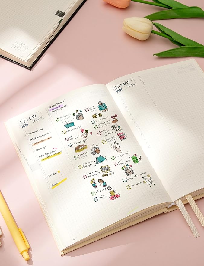 SUNEE 2026 Daily Planner A5 Hardcover – Hourly Schedule Organizer - Image 7