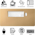 Bloss Gold Desk Mat, PU Large Mouse Pad - Image 5