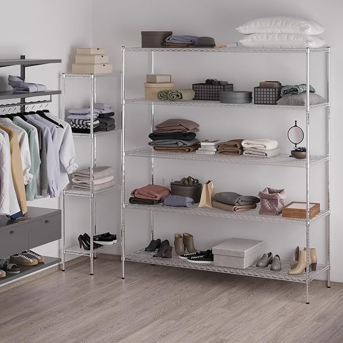 Regal Altair 24" Deep x 72" Wide x 86" Height Wire Shelving Kit | 5-Tier | NSF - Image 5