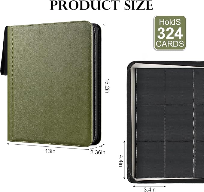 GEAoffice Side Loading 9 Pockets Top Loader Binder Holds 324 Cards, Waterproof - Image 4