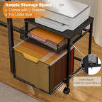 Rolling File Cabinet Cart, Printer Stand - Image 3