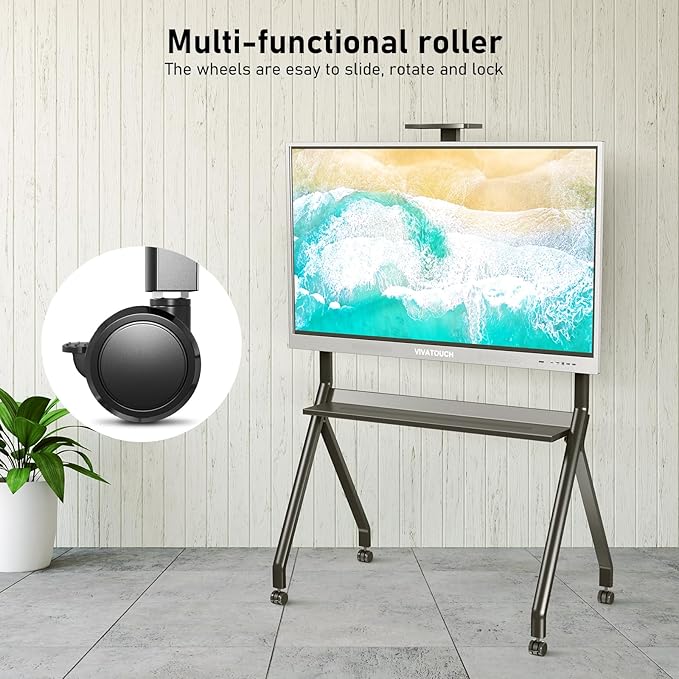 Glidesync Smart Board Stand for 55"- 86'' Interactive Whiteboard, Mobile Stand - Image 2