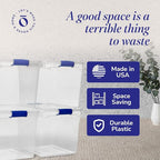 HOMZ 4-Pack 31 Quart Latching Lid, and Bathroom Organization - Image 5