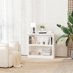 blini 2-Shelf White Bookcase Wooden Bookshelves 33in Wide Floor Standing - Image 6