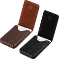 Outus 2 Pieces Business Card Holder, PU Leather Business Card Case Pocket Wallet by Outus