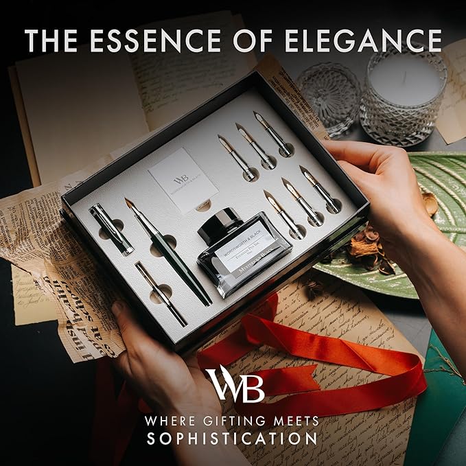 Wordsworth & Black Calligraphy Pen Gift Set, Includes Bottle, 6 Cartridges - Image 2