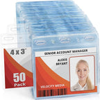 Mifflin-USA Card Protector Quick Load Horizontal No Zipper Name ID Badge Holder by MIFFLIN