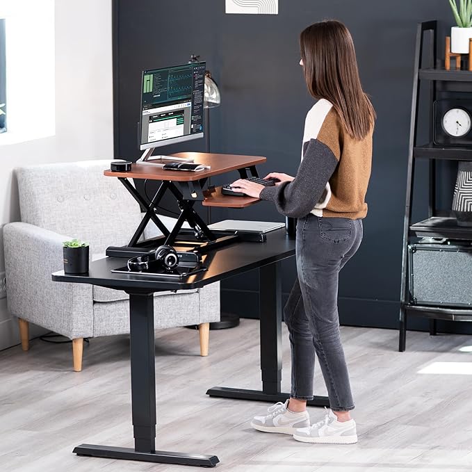 VIVO 28 inch Desk Converter, K Series, Height Adjustable Sit to Stand Riser - Image 9