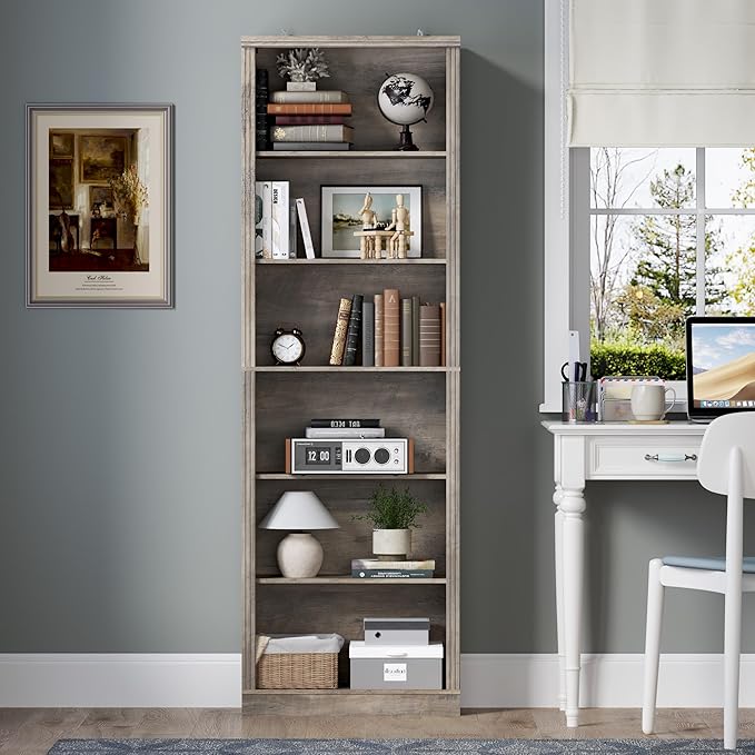 BORNOON 75" Tall Bookshelf, 6-Tier Floor Standing Bookcase - Image 3