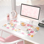 QIYI Floral Mouse Pad, Watercolor Flowers Desk Mat - Image 2