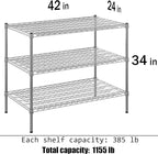 Regal Altair 24" Deep x 42" Wide x 34" Height Wire Shelving Kit | 3-Tier | NSF - Image 3
