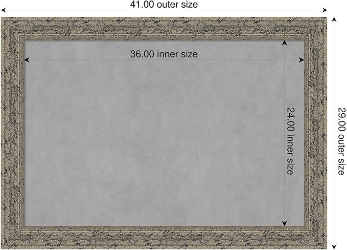 Amanti Art Silver Framed Magnetic Board 29x41 Large Vision Board - Image 2