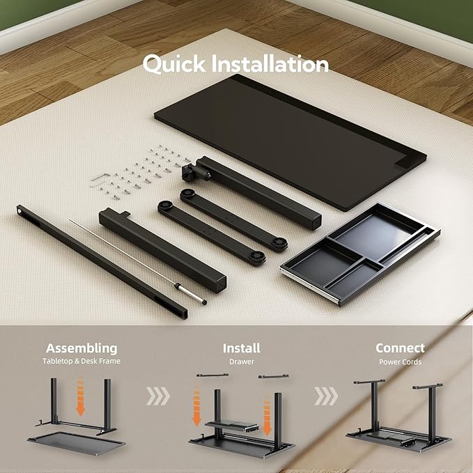INNOVAR Glass Standing Desk - Image 8