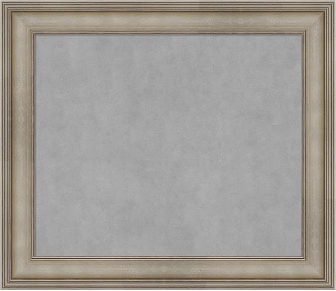 Amanti Art Silver Framed Magnetic Board 25x29 Medium Vision Board by AmantiArt