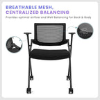 30 Pack Stackable Conference Room Chairs - Image 4
