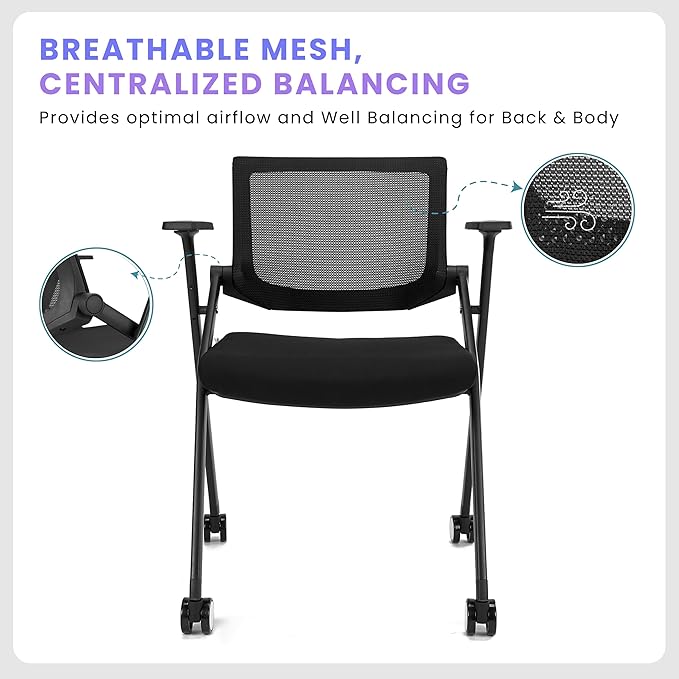 30 Pack Stackable Conference Room Chairs - Image 4