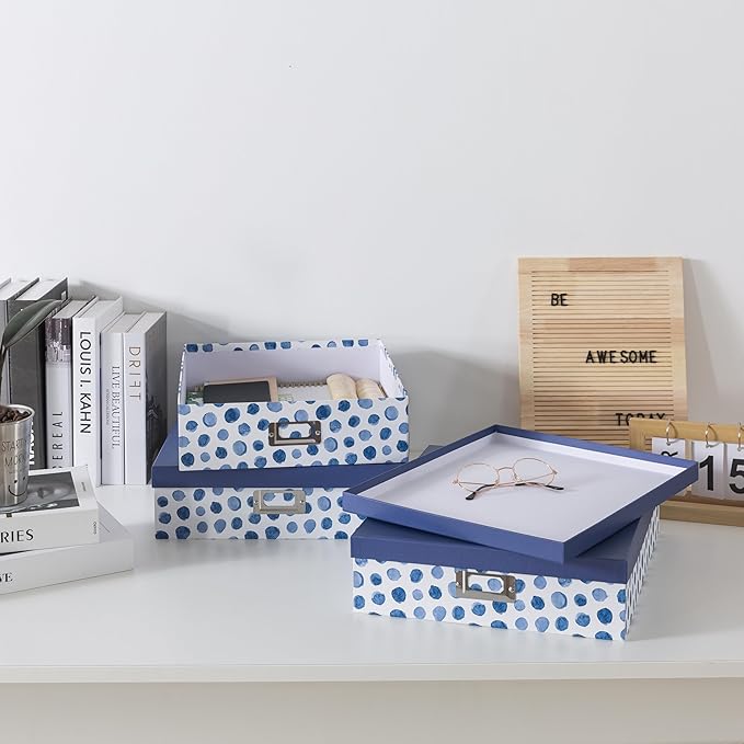 Soul & Lane Blue Spots Decorative Storage Boxes - Image 6