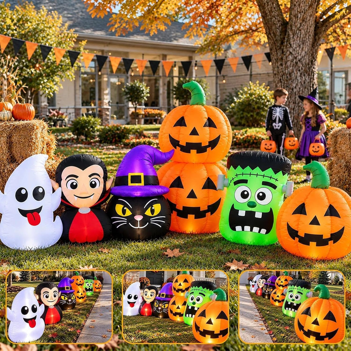 11 FT Halloween Inflatable Decorations Outdoor, Giant Blow Up Halloween Chara...