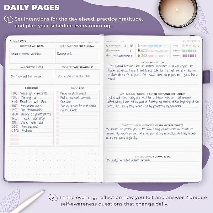 Clever Fox Self-Care Journal – Daily Reflection Notebook – Mental Health & - Image 4