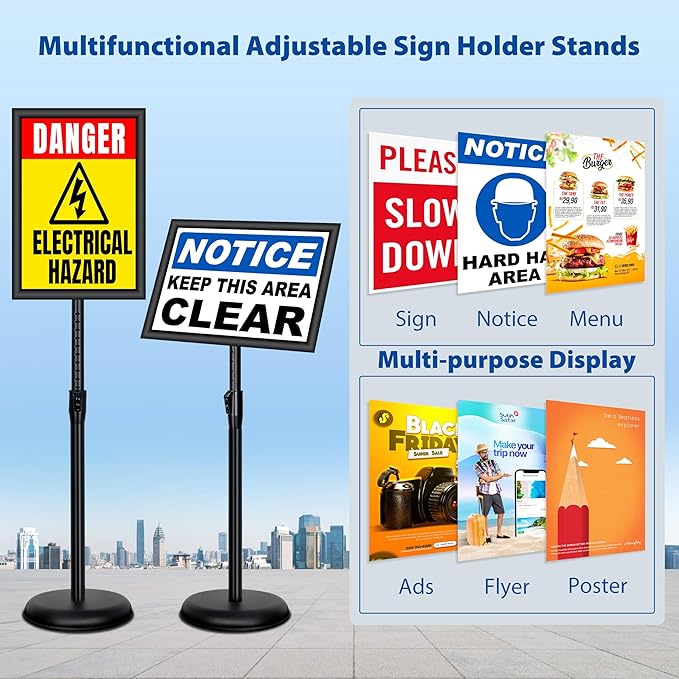 VAIIGO 4 Pack Sign Holder Stands - Image 2