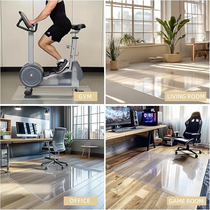 Chair Mat for Hardwood Floor, 1/5" Thick 48x36 inches Floor Mat Protector for - Image 6