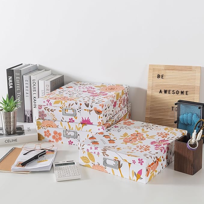 Soul & Lane Floral Collage Decorative Cardboard Boxes - Image 3