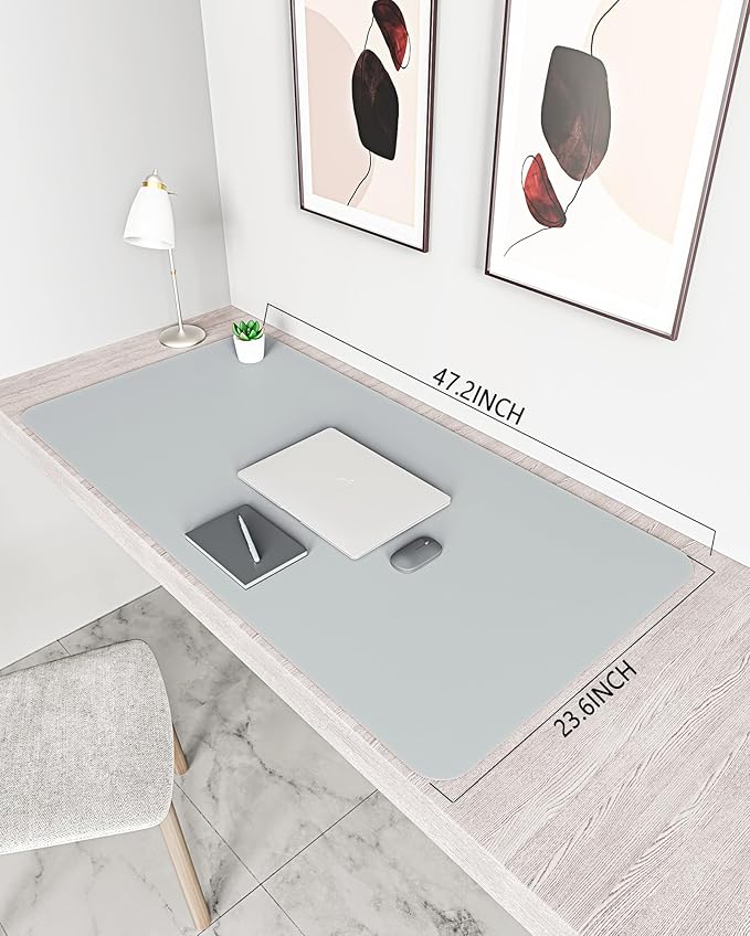 YSAGi Non-Slip Leather Desk Pad XL Size, Waterproof Laptop Computer Desk - Image 3