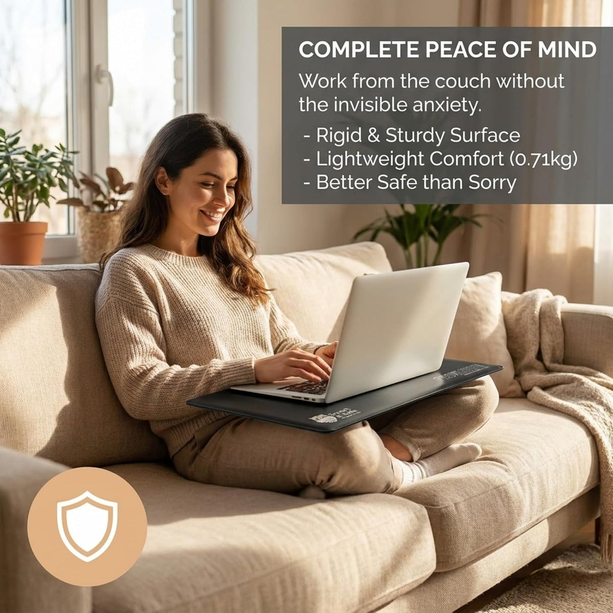 Lap-top Radiation Shield - Radiation Blocker, Lap Desk Tray - EMF Shield &amp...