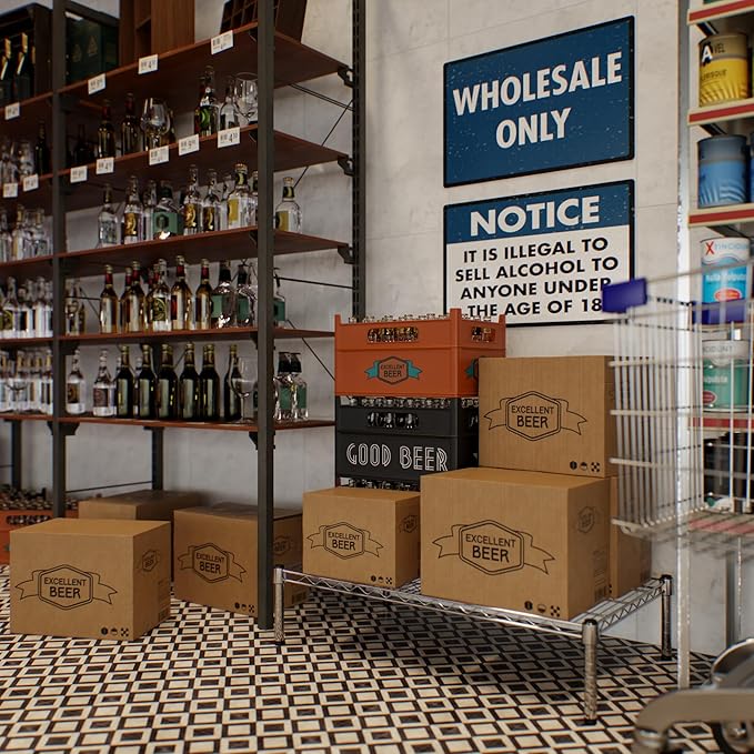 Regal Altair 21" Deep x 36" Wide x 8" Height Wire Shelving Kit | 1-Tier | NSF - Image 7