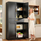 71" metal garage storage cabinet with 1 drawer,2, front angle view