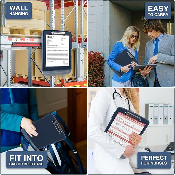 Sooez Clipboard with Storage, High Capacity Nursing Clip Board 8.5 x 11 with - Image 7