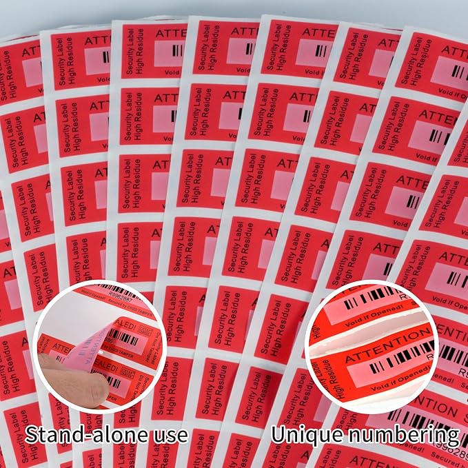 ChtepTamper 100 Pieces Total Transfer Tamper-Evident Stickers Security Labels - Image 8