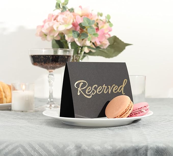 20 Pack Black Reserved Table Sign - Image 2
