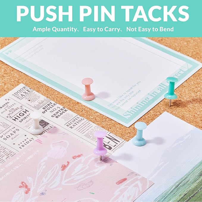LincOficey 400pcs Push Pins, Colored Thumb Tacks - Image 6