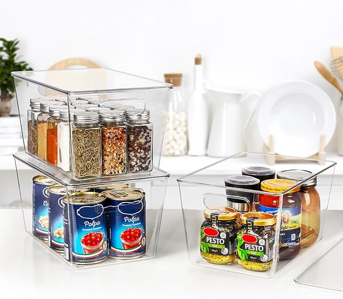 Vtopmart 12 Pack Clear Stackable Storage Bins - Image 8