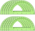 Hoiny 10 Pack Clear Protractor, 6 Inch Plastic Protractors, 180 Degrees by Hoiny