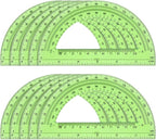 Hoiny 10 Pack Clear Protractor, 6 Inch Plastic Protractors, 180 Degrees by Hoiny