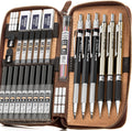 nicpro 30pcs art mechanical pencil set in leather, main product view