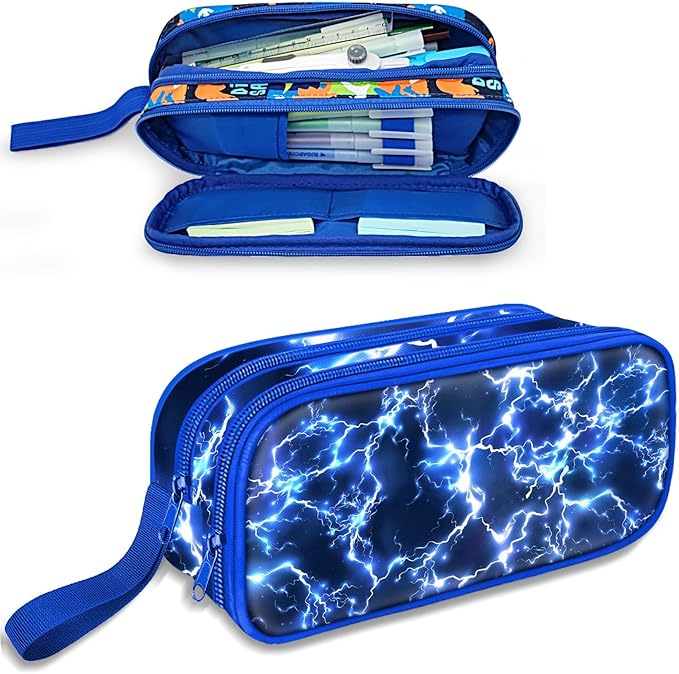 Fitvc Large Pencil Case for Boys, Lightning Boys Pencil Pouch for Kids Teens by FITVC