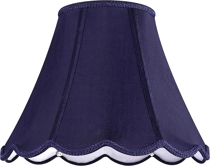 GOSO Set of 1 Leaf Scalloped Lamp Shade Blue, 6×13×9.8 Inch Spider Lamp Shade - Image 5