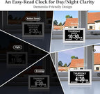 10.1'' Extra Large Digital Clock, 1280*800p HD Display, Dementia Clock - Image 7